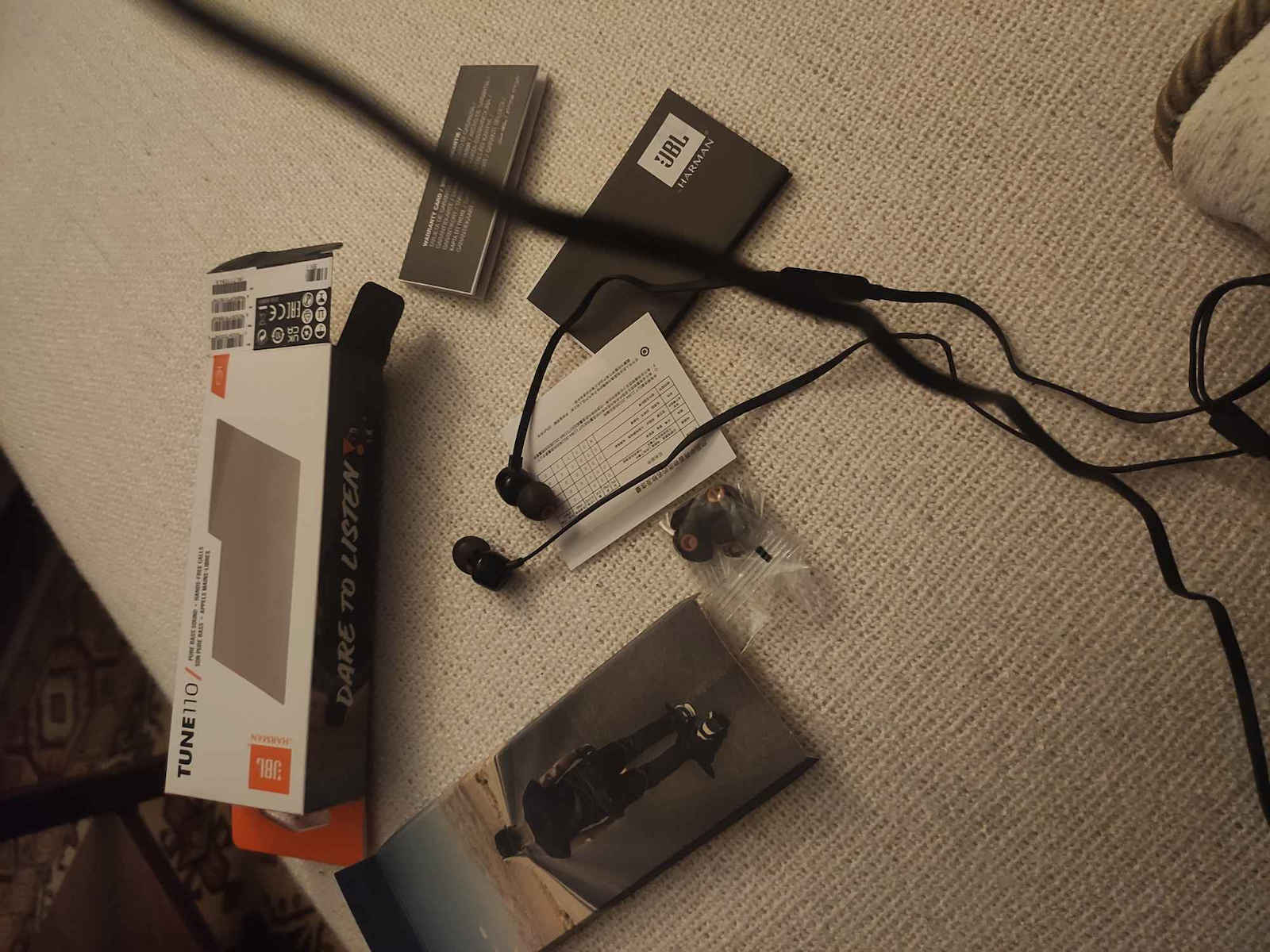 JBL T110 In-ear Handsfree with 3.5mm Connector Black