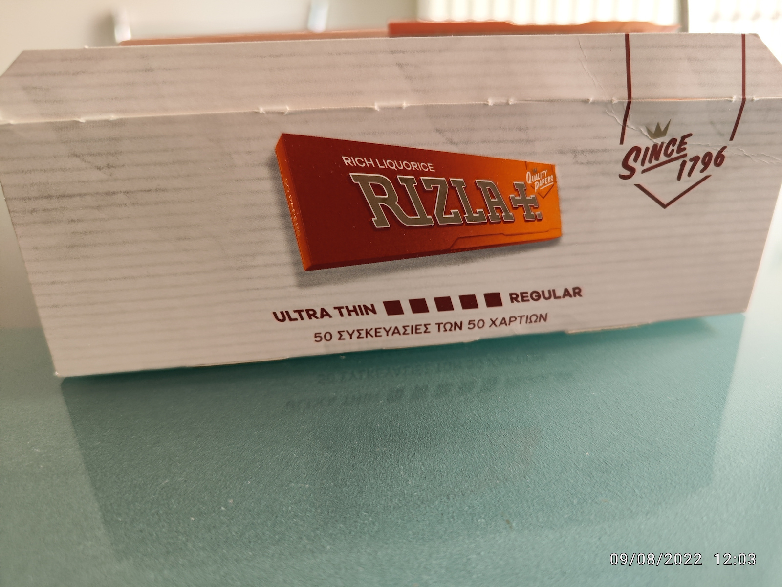 Rizla Regular Χαρτάκια Στριφτού Τσιγάρου Γλυκόριζα 50 φύλλα 1τμχ