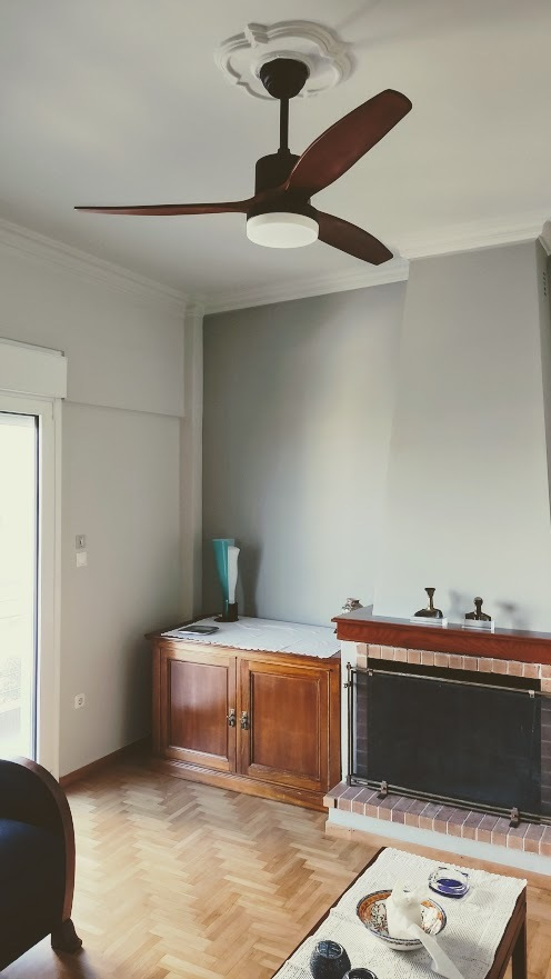 Lineme Ponente Ventilator De Tavan 132cm Cu Lentile De Mărire Maro / Negru