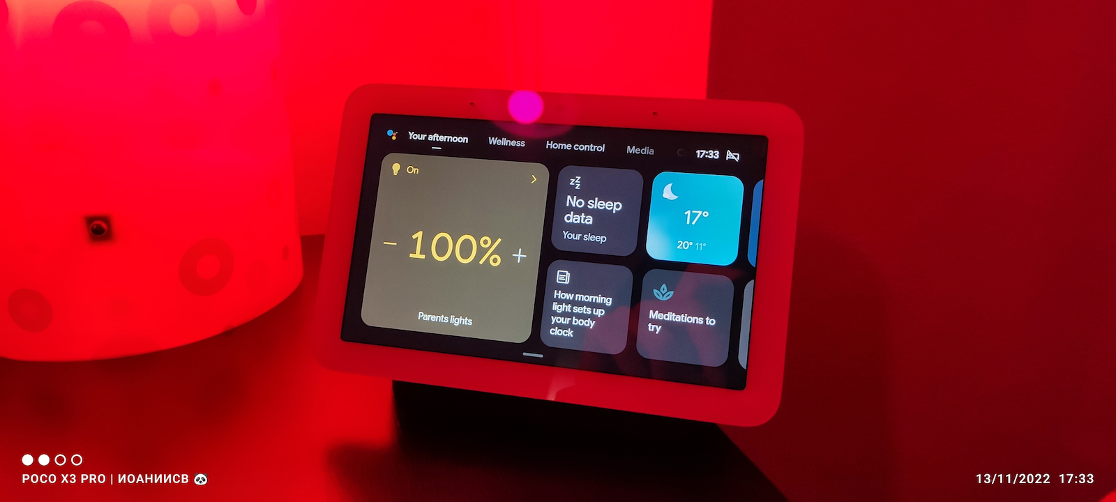 Google Nest Hub (2nd Gen) Hub Inteligent Wi-Fi / Bluetooth