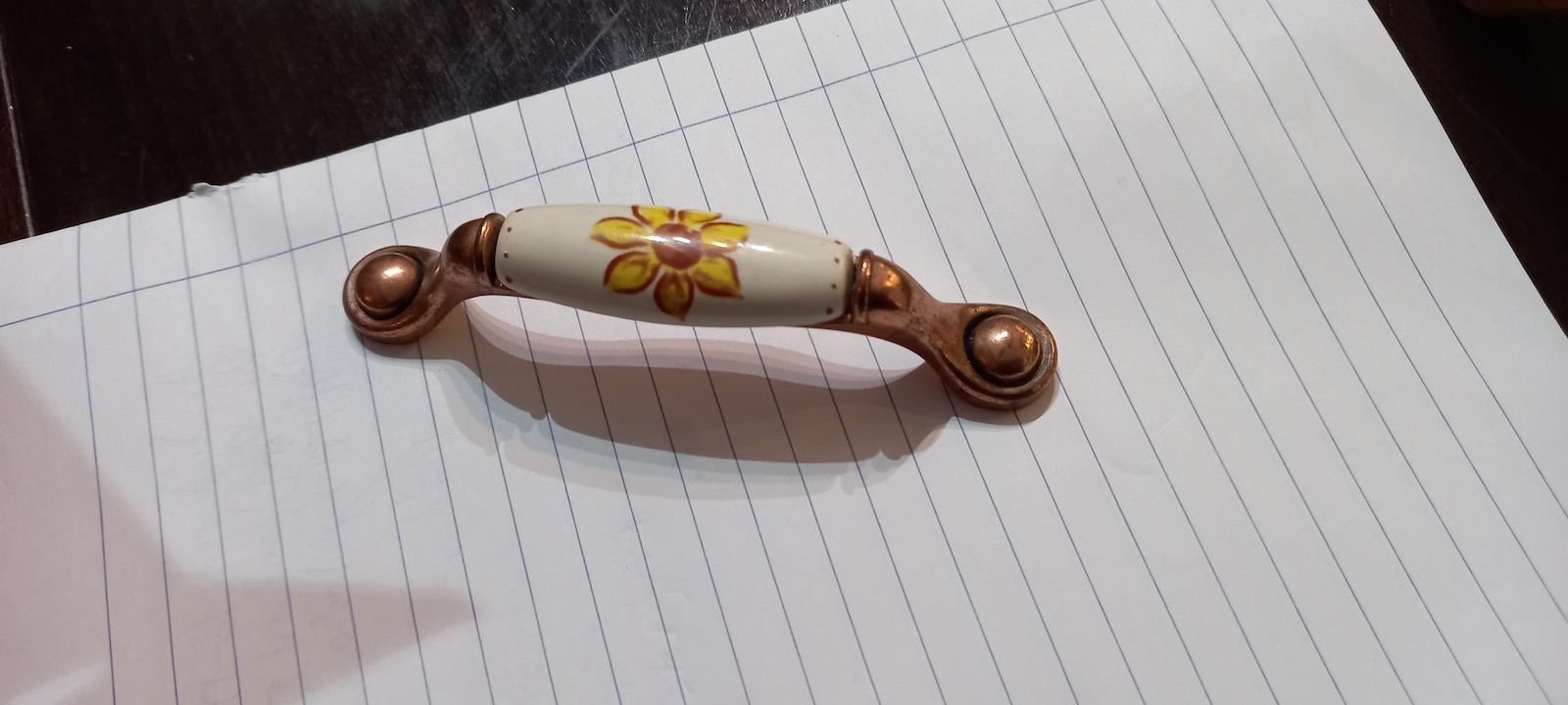 Porcelain Italian Furniture Handle Premiere 1473-14a1 Copper Size 9.6cm Porcelain