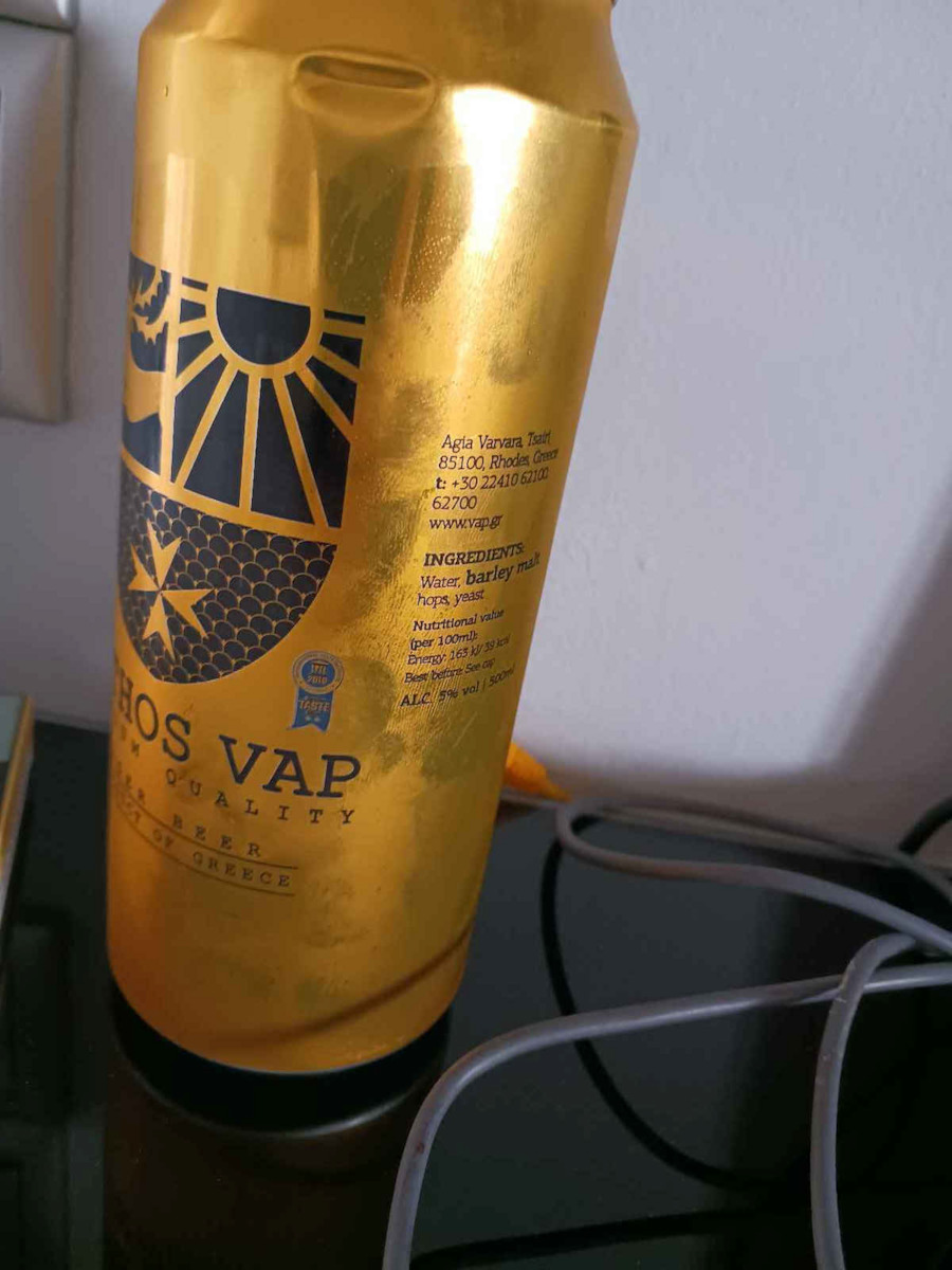 Vap Greece A bottle and glass of Zythos Vap Greek beer at the Therma hot  springs bar, Kos, Greece Stock Photo