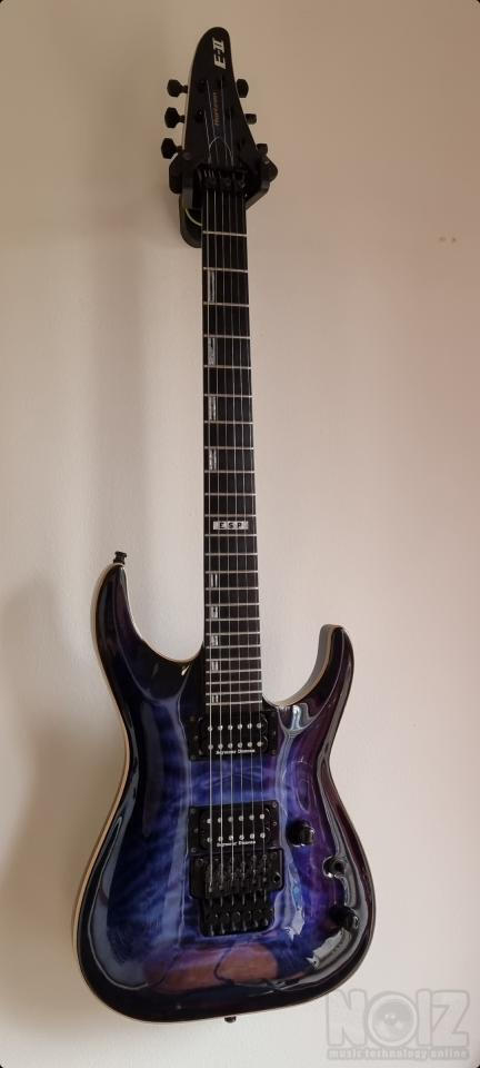 ESP E-II Horizon FR Elektrische Gitarre Stratocaster mit HH Tonabnehmerkonfiguration Blue mit Tasche