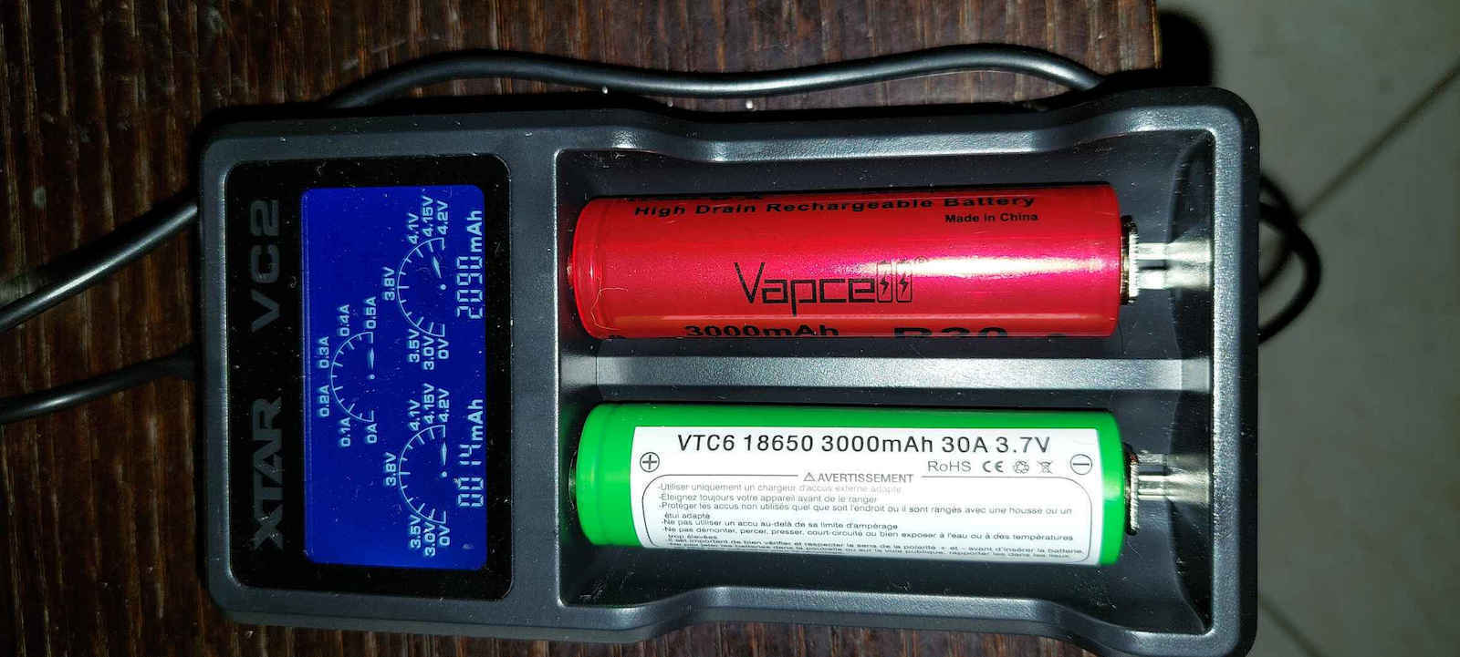 Vapcell R30 Επαναφορτιζόμενες Μπαταρίες 18650 Li-ion 3000mAh 3.7V 2τμχ