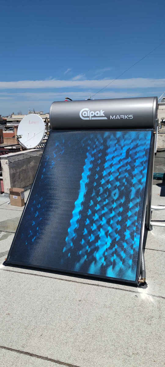 Calpak Mark 5 Ηλιακός Θερμοσίφωνας 200 λίτρων Glass Διπλής Ενέργειας με 3τ.μ. Συλλέκτη