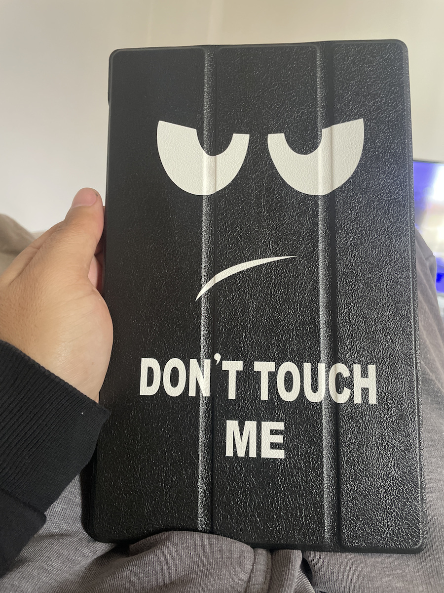 Кожен Калъф Книга Tri-fold Стойка Lenovo Tab M10 HD Gen 2 TB-X306F TB-X306X Don't Touch Me