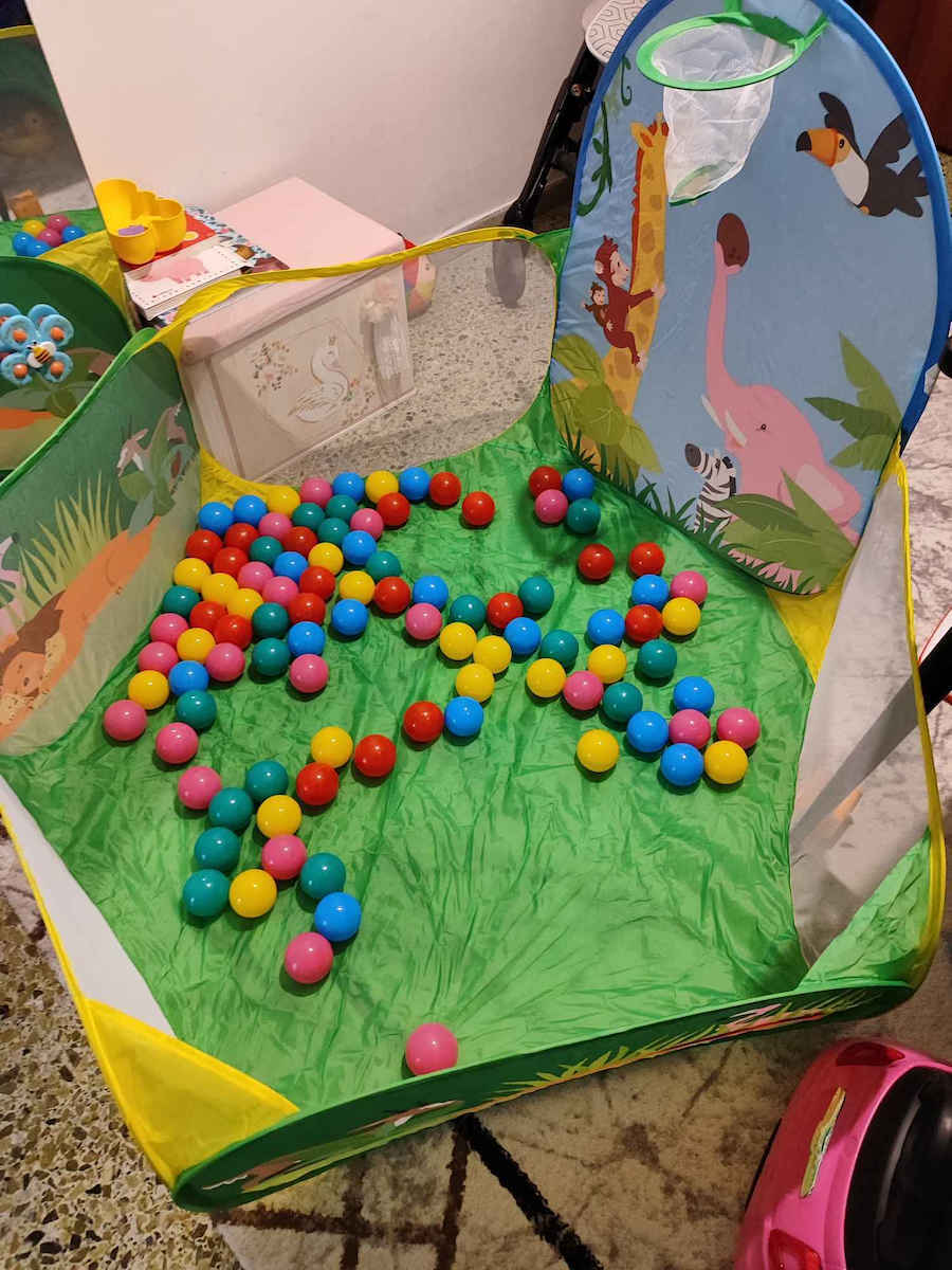 Dream House Ball Pit with Basketball Hoop Multicoloured for 6+ Months