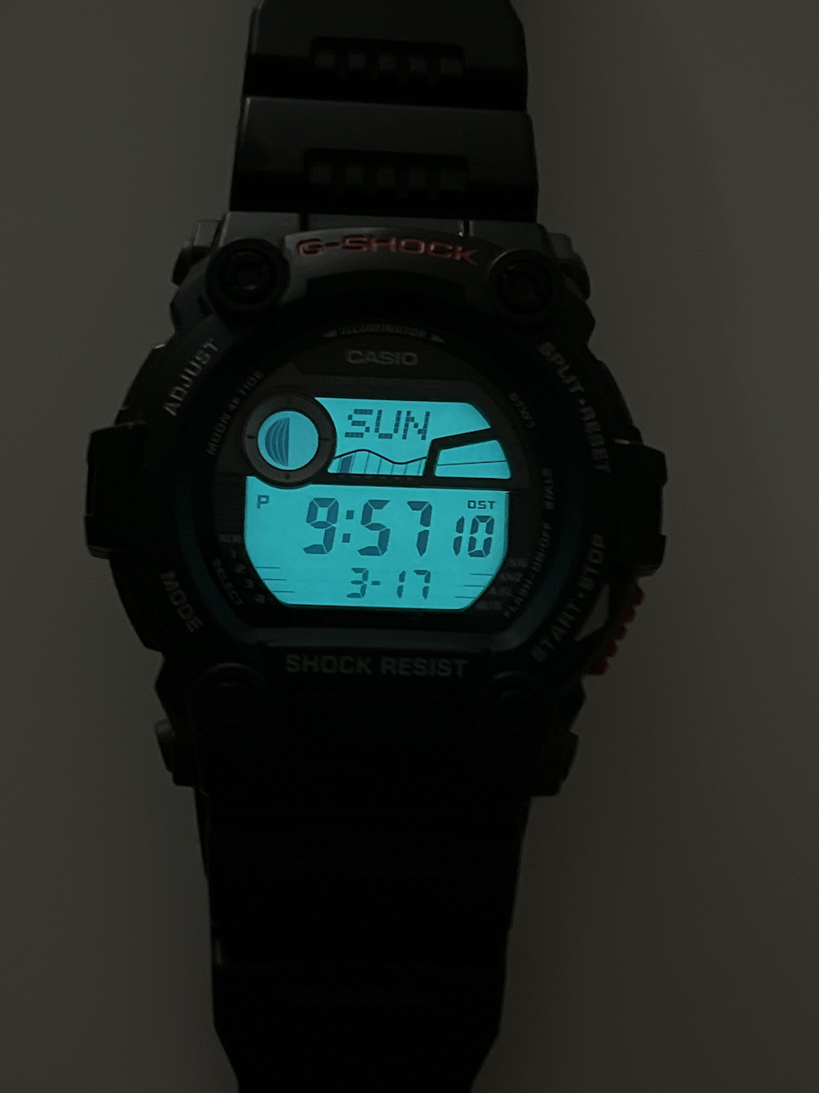 Casio G-Shock Digital Herrenuhr 49mm Chronograph Batterie mit Schwarz Kautschukarmband