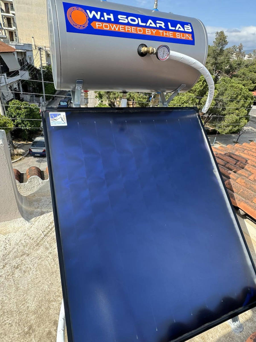 W-H Solar Lab Solar-Warmwasserbereiter 120Es Glas Doppelte Energie 1.9qm Auswahl