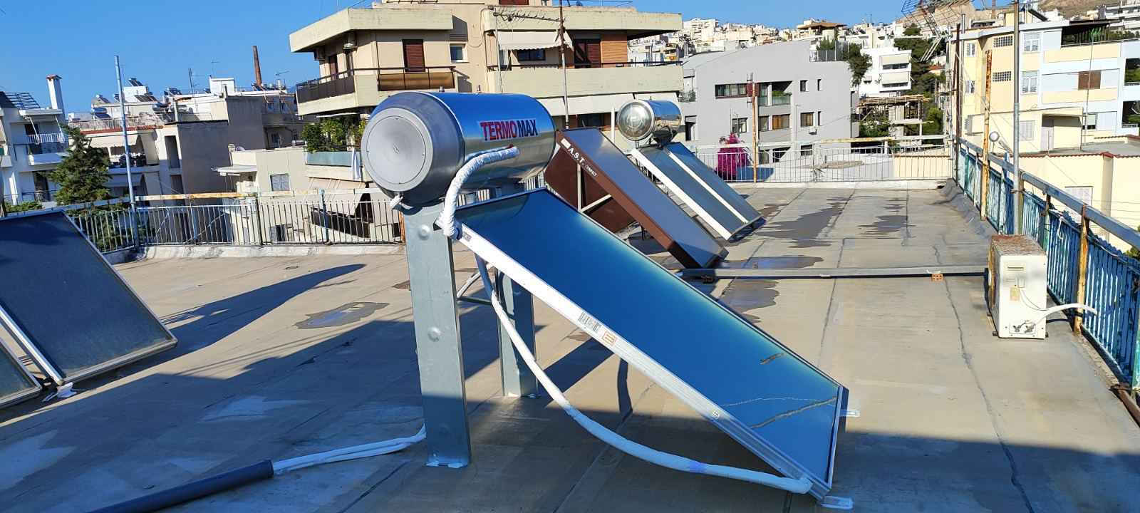 Termomax Ηλιακός Θερμοσίφωνας 160lt Glass Διπλής Ενέργειας 4τ.μ. Επιλεκτικός