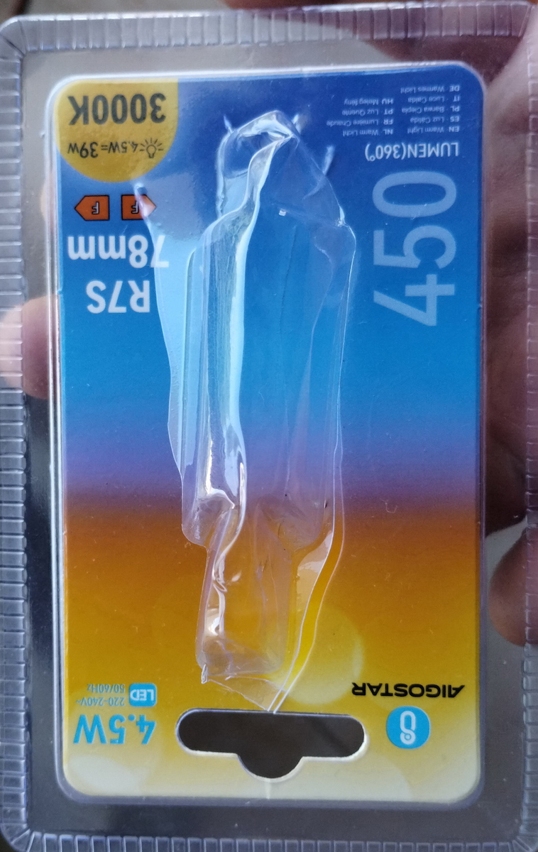 Aigostar Ντουί Λάμπα LED 4.5W 78mm για Ντουί R7S Θερμό Λευκό