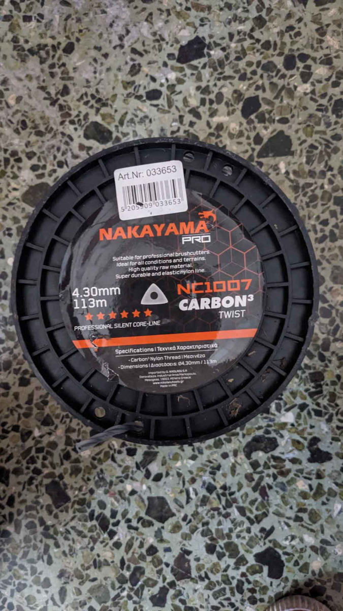 Nakayama NC1007 Triangle Brush Cutter Trimmer Line 4.3mm 113m 033653