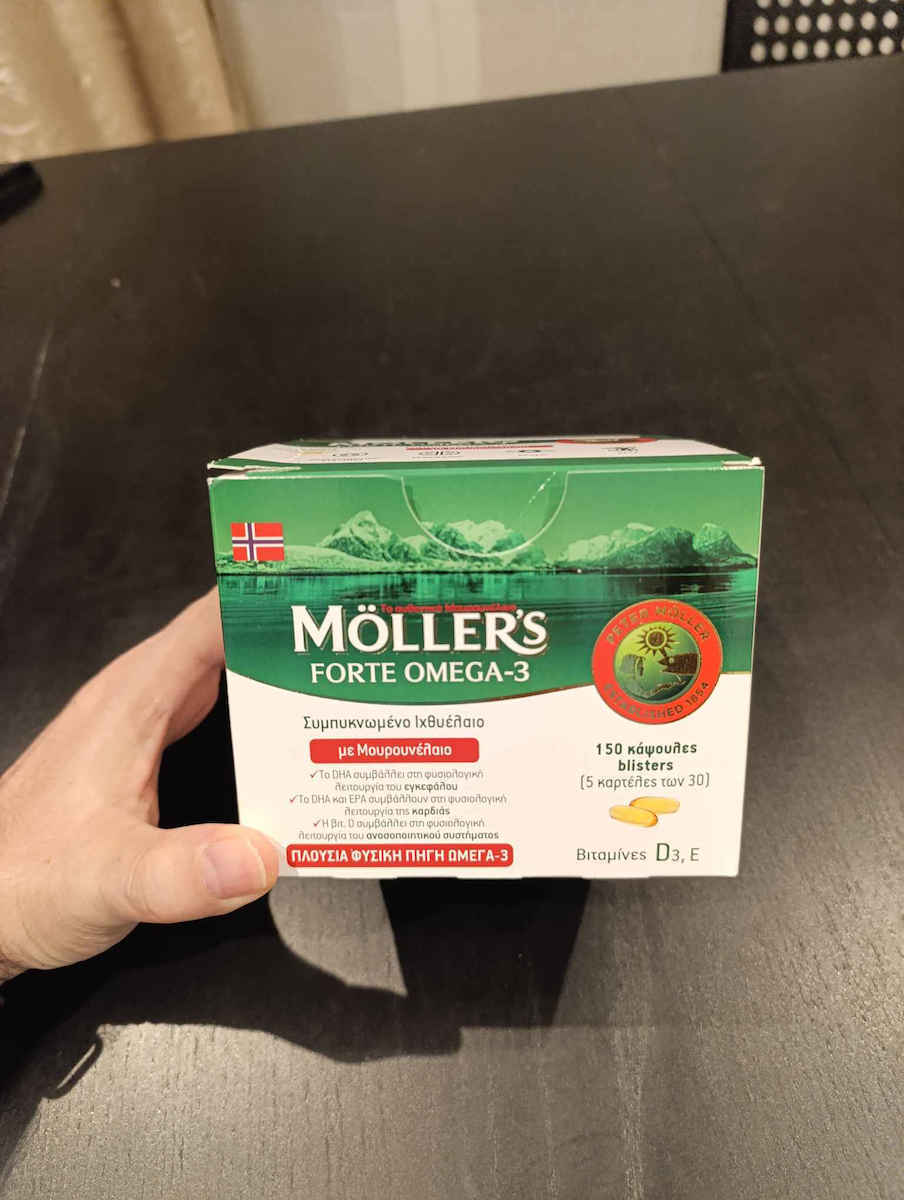 Moller's Forte Omega-3 Cod Liver Oil and Fish Oil Suitable for Children 150 caps