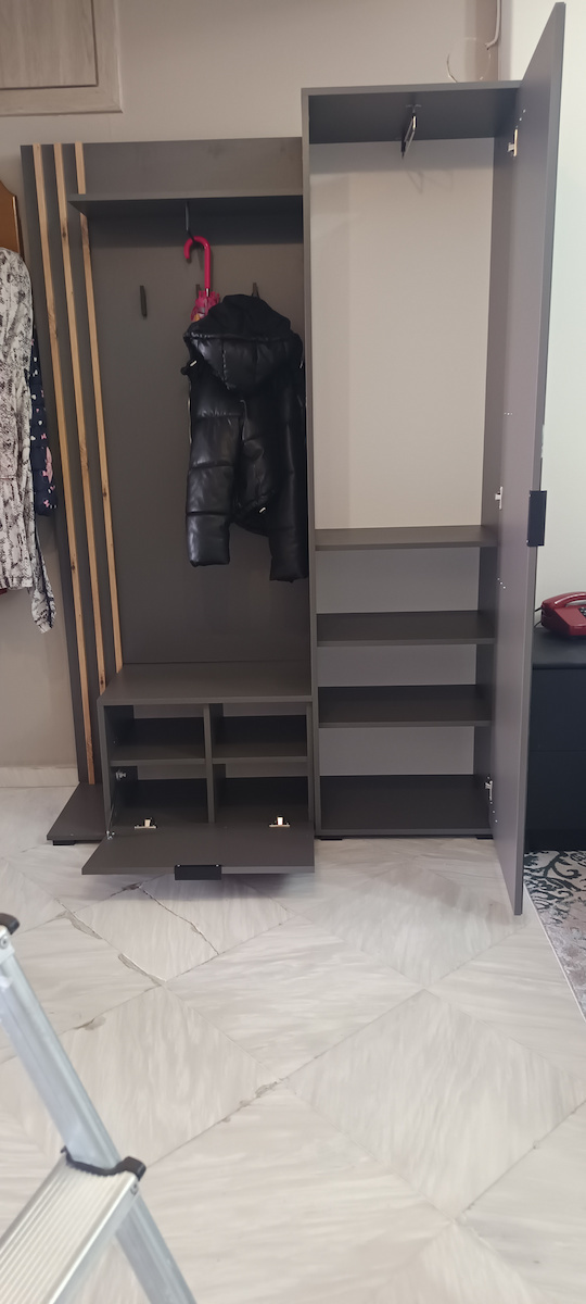 Nolan Mobilier de Intrare cu Oglindă / Cuier & Dulap pentru Pantofi 131x40x192buc