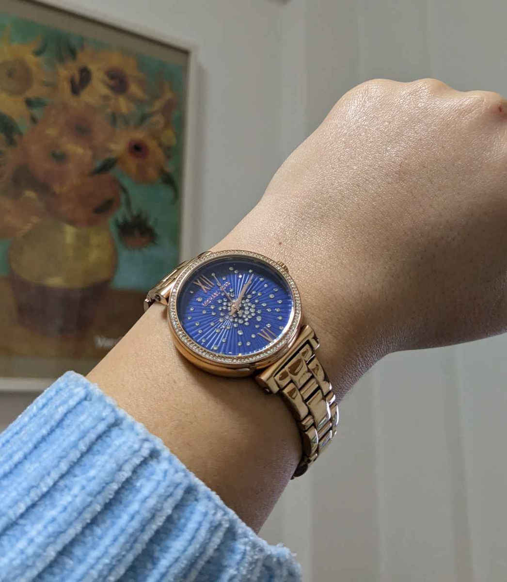 Michael Kors Sofie Γυναικείο Ρολόι 34mm Μπαταρίας με Ροζ Χρυσό Μεταλλικό Μπρασελέ