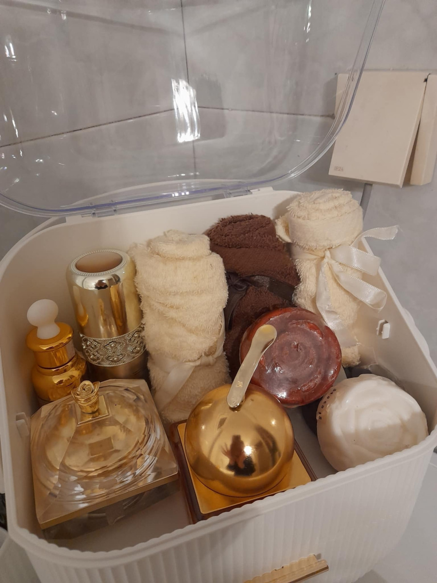 Organizator Cosmetice Cu Sertare Alb