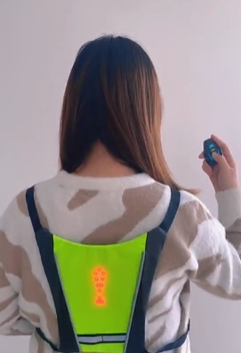 GloboStar Cycling Safety Vest Green with Bright LED Signage