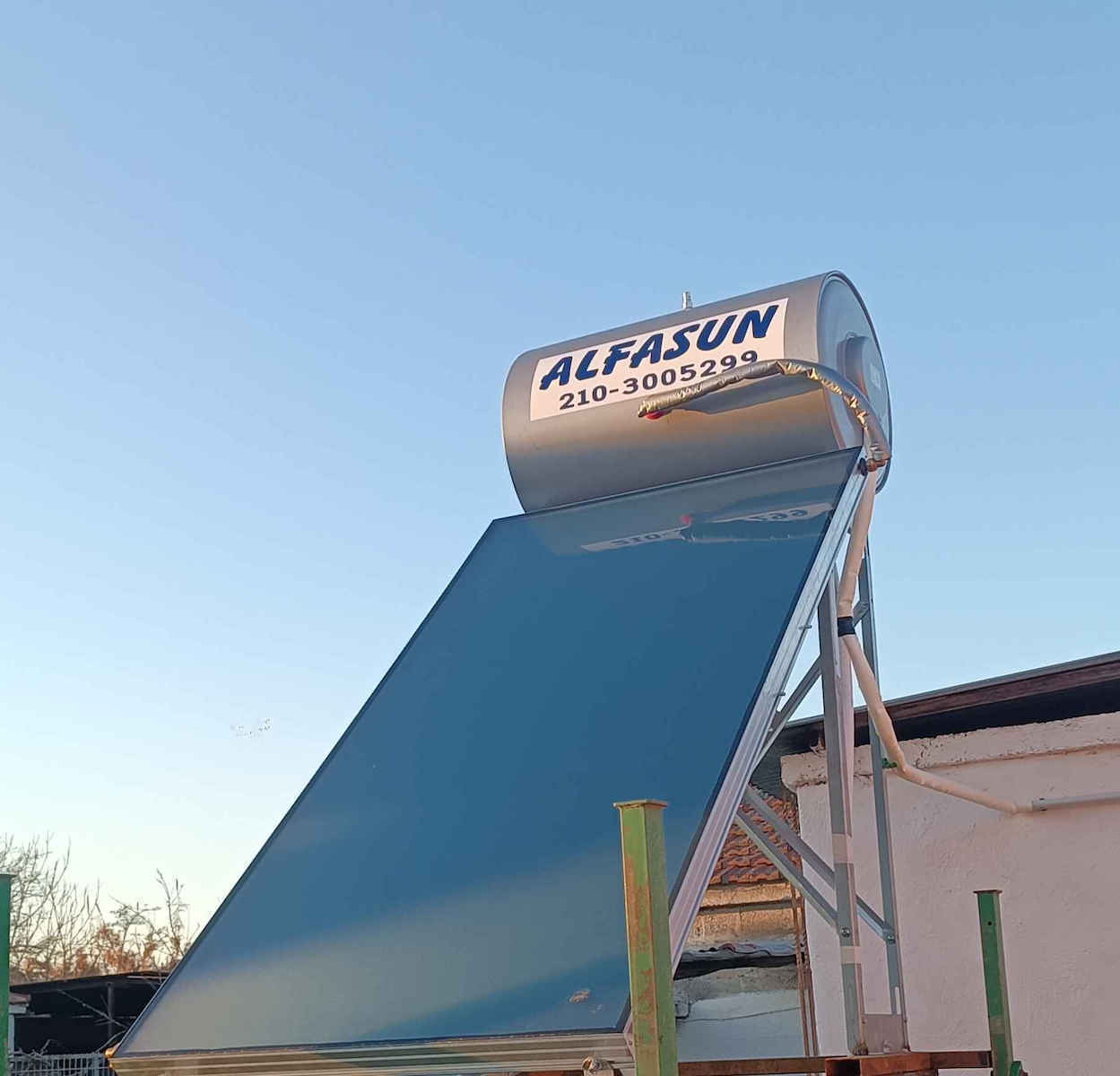 Alfasun Solar-Warmwasserbereiter 130Es Glas Dreifache Energie 2qm Auswahl