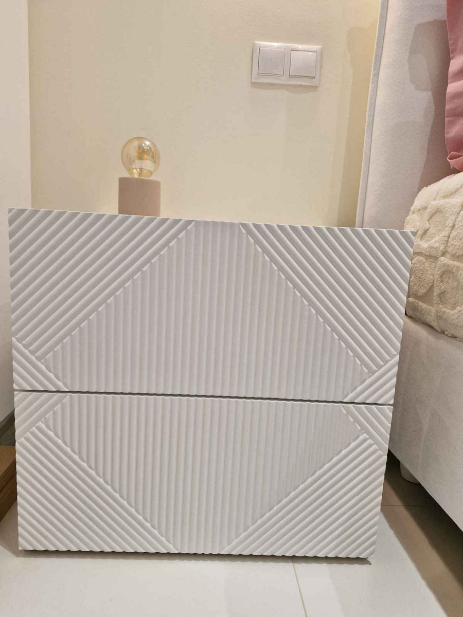 Noptieră Mezza Lemnoasă Alb 55x45x55cm