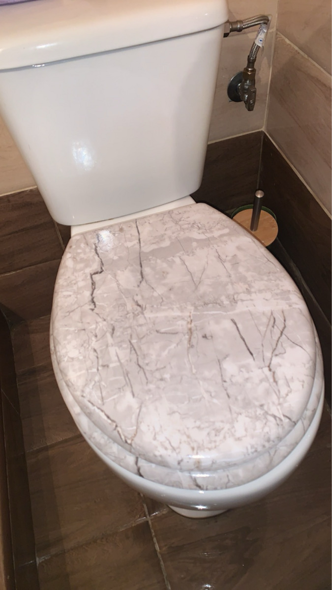 5Five Toilet Seat Wooden 42.5x36cm White