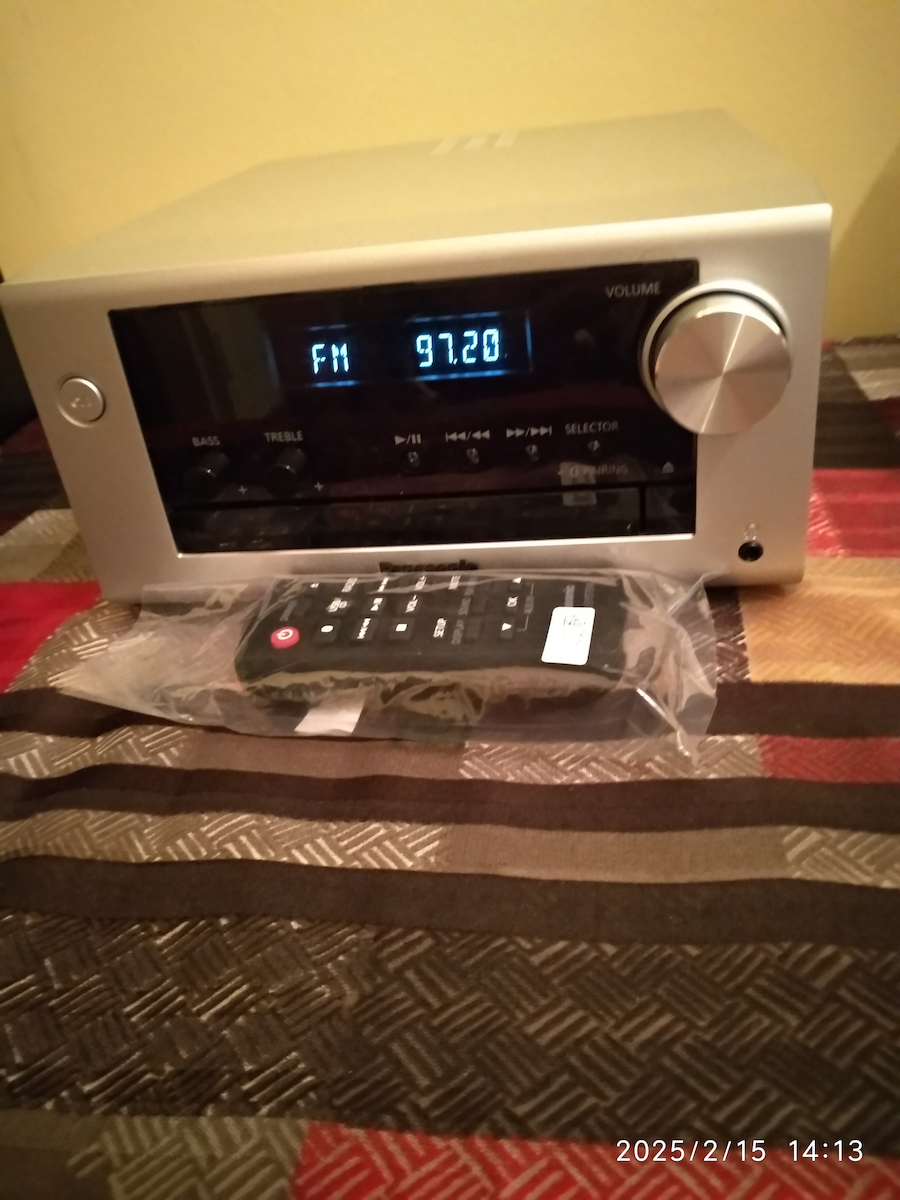 Panasonic Ηχοσύστημα 2.0 SC-PM700 80W με CD Player και Bluetooth Μαύρο