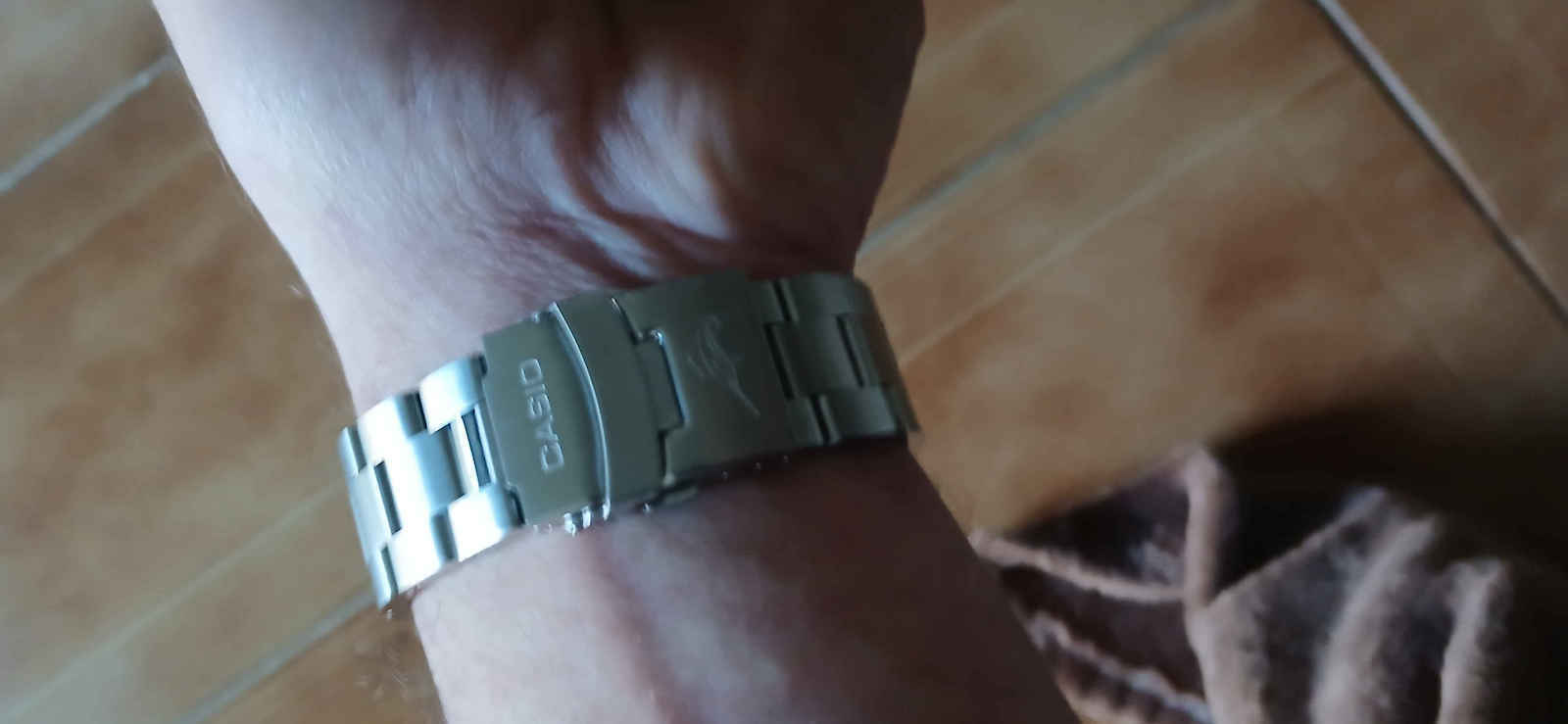 Bracelet All Stainless Steel Casio Mdv-107 Duro Logo Oyster Satin Brushed 22mm