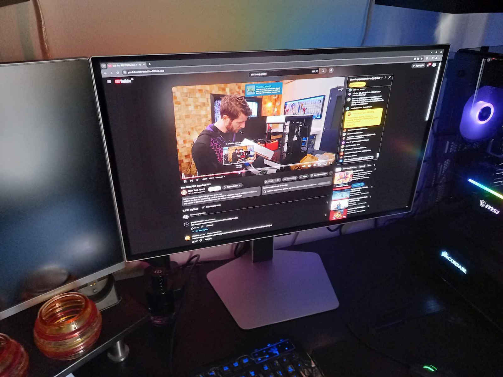 Samsung Odyssey G6 G60SD QD-OLED HDR Monitor 27" QHD 2560x1440 360Hz με Χρόνο Απόκρισης 0.03ms GTG Ασημί