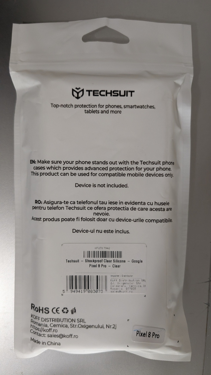 Techsuit Shockproof Clear Umschlag Rückseite Silikon Transparent (Google Pixel 8 Pro)