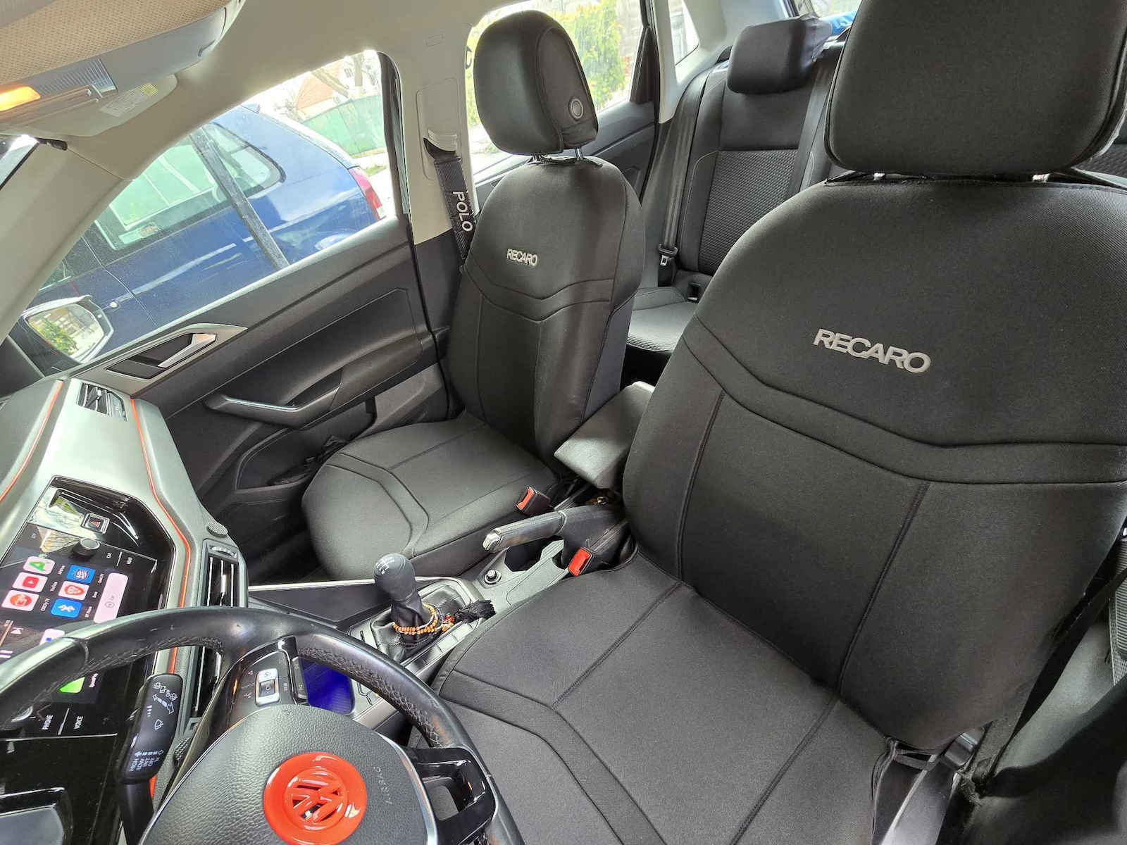 Race Axion Vordere Autositzbezüge 2Stücke Baumwolle Schwarze PLat.REC.BLACK