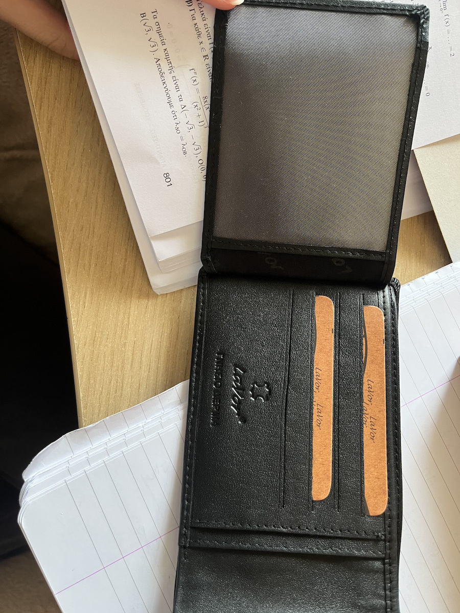 Leather Men's Wallet Classic with RFID Black