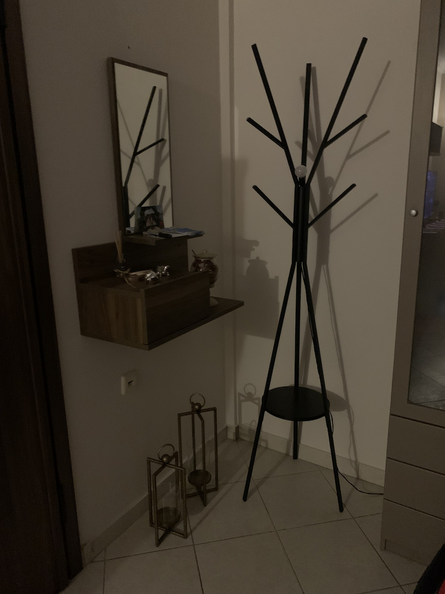 Rodos Entry Furniture with Mirror 60x30x100cm