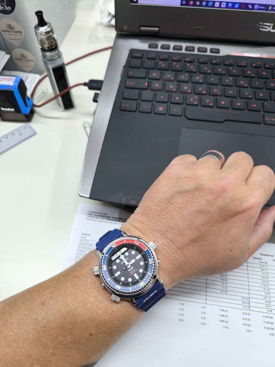Seiko Prospex Analog/Digital Herrenuhr 47.8mm Chronograph Solar mit Schwarz Kautschukarmband