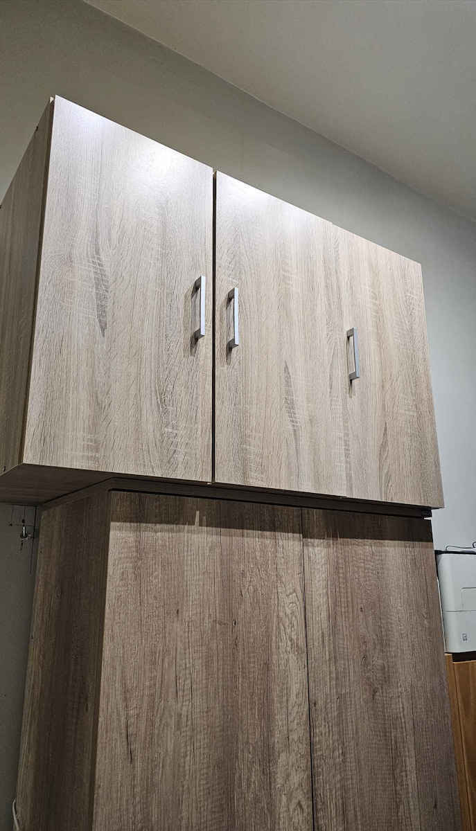 HomeMarkt Alivia Rectangular Loft Closet made of Particleboard in Beige Color 90x42cm HM351.02 1pcs