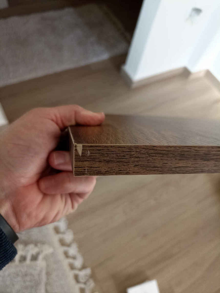 Γωνιακή Βιβλιοθήκη Sparrow Καφέ 30x30x180εκ.