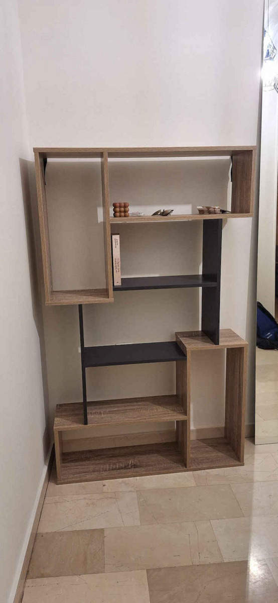 Bookcase Shay White 85x22x140cm