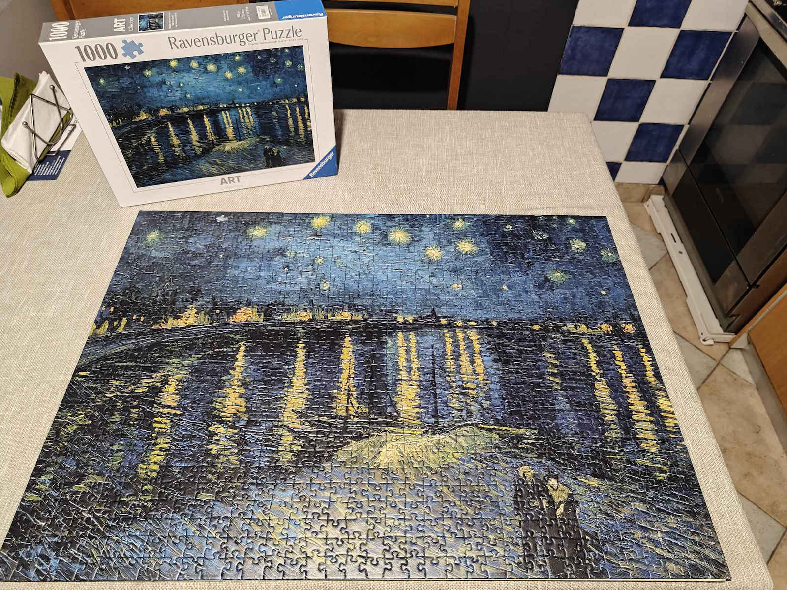 Van Gogh Έναστρη Νύχτα Πάνω από τον Ρήνο Puzzle 2D 1000pcs