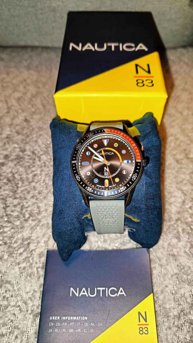 Nautica Ανδρικό Ρολόι 43mm Μπαταρίας με Μαύρο Καουτσούκ Λουράκι