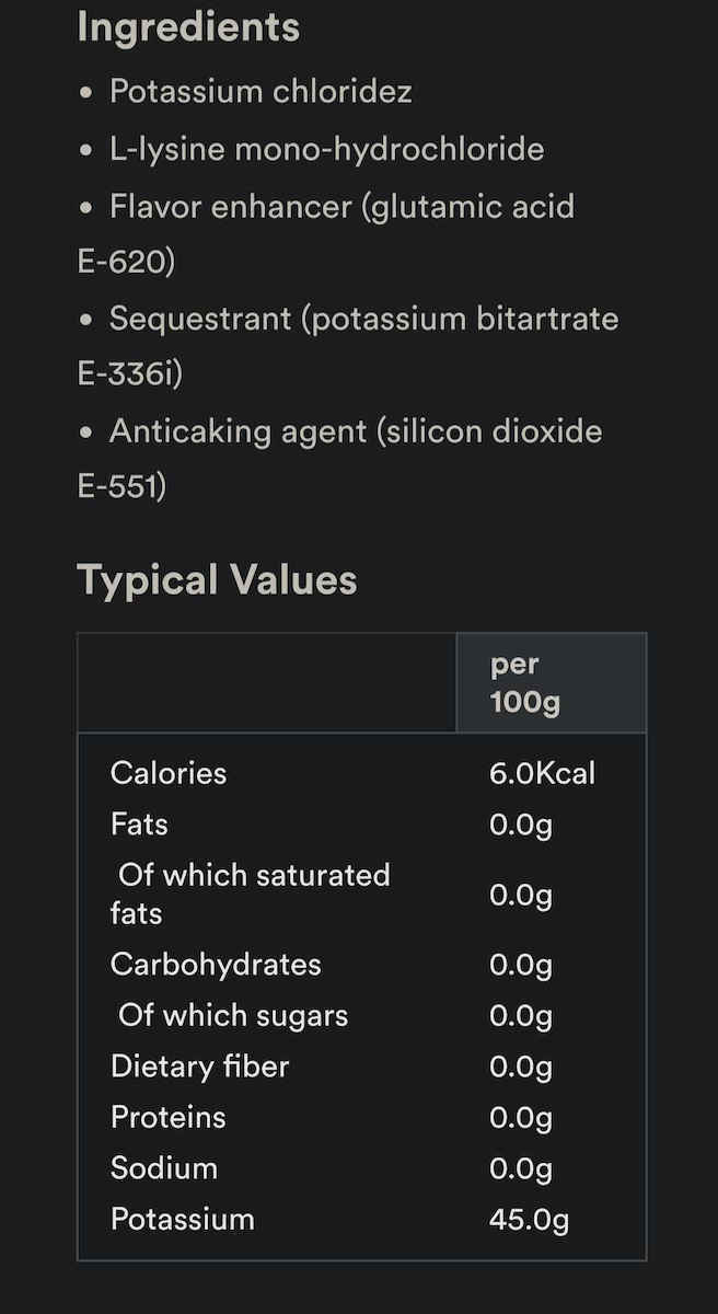 Bonsalt Salt Substitute with 0% Sodium 85gr