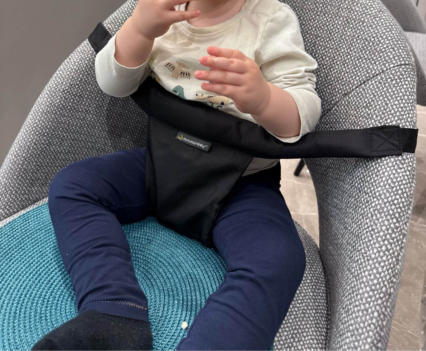 Mini Monkey Portable Fabric Booster Seat for Chair