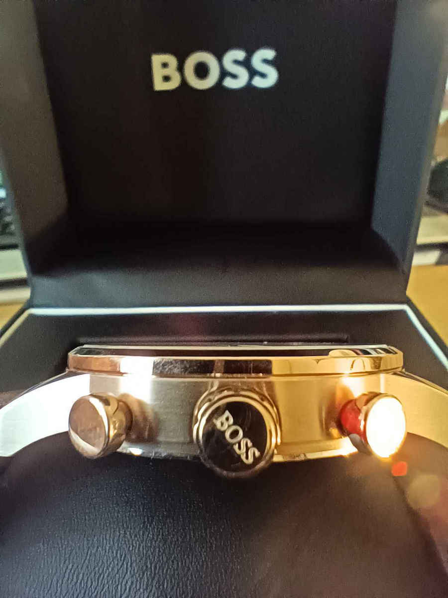 Boss Navigator Ανδρικό Ρολόι 44mm Χρονογράφος Μπαταρίας με Καφέ Δερμάτινο Λουράκι