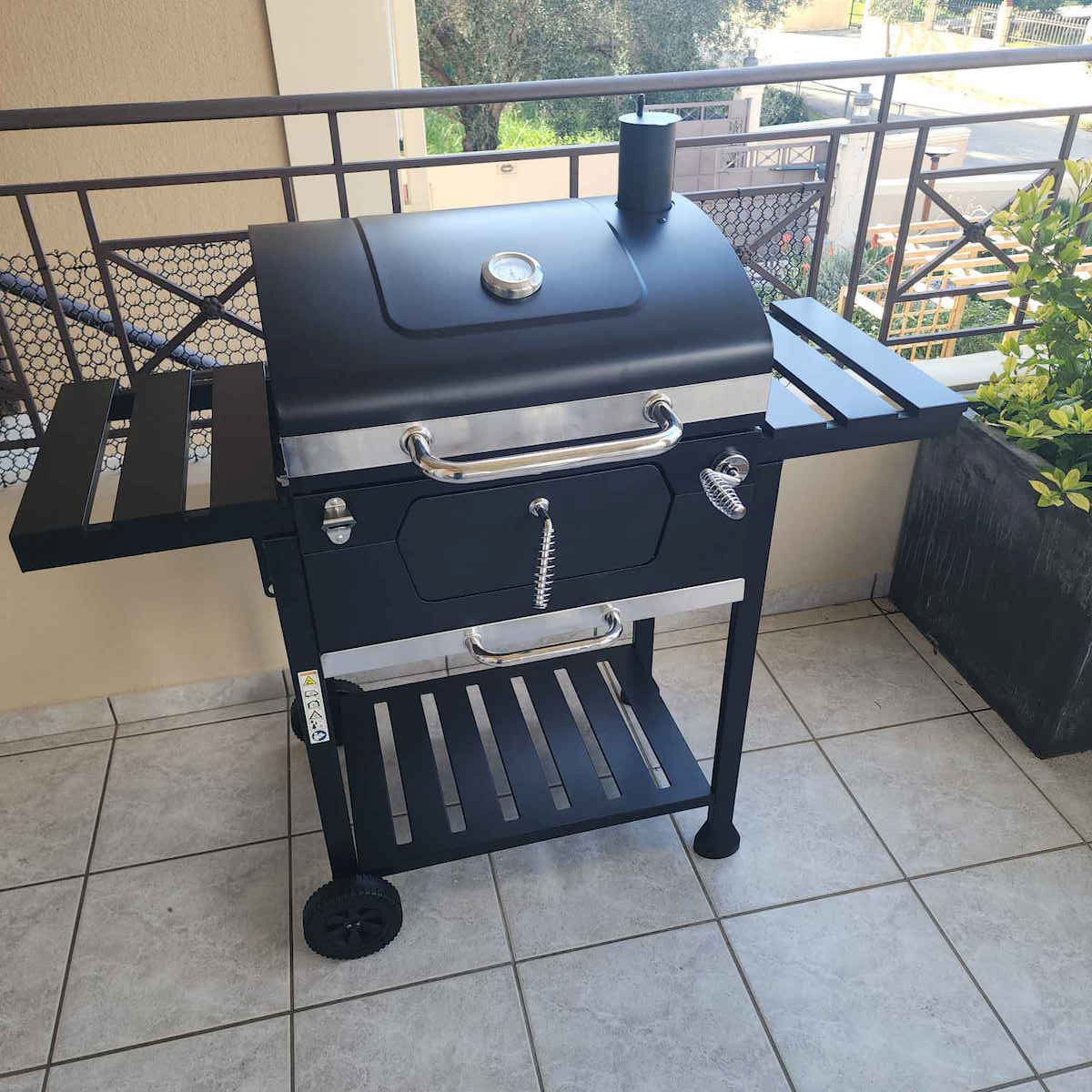 Thermogatz KRV 1824 Charcoal Grill with Lid and Thermometer 60cmx42cm