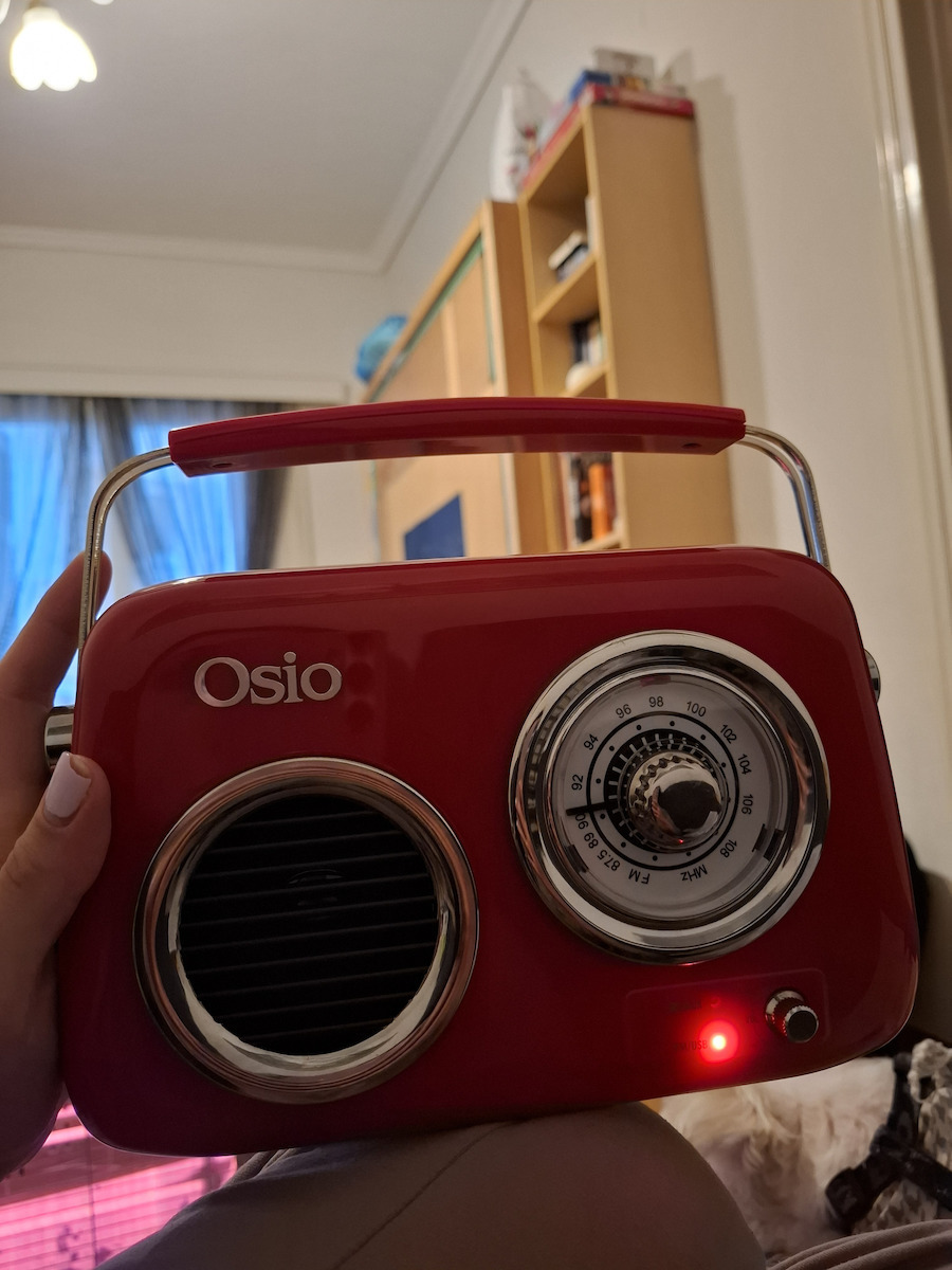 Osio OPR-3040R Retro cu Bluetooth și USB Roșu