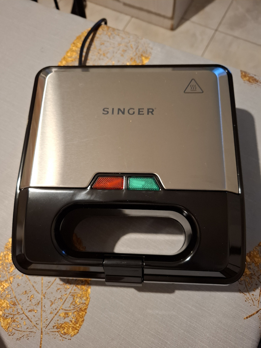 Singer Sandwich Maker with Removable Plates for for 2 Sandwiches Sandwiches 750W Inox