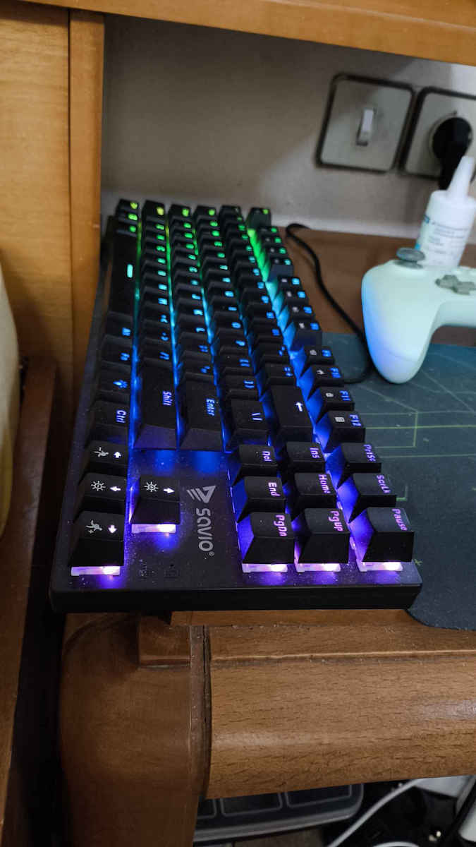 Savio Tempest X2 RGB Gaming Mechanical Keyboard Tenkeyless with Outemu Brown switches and RGB lighting (English US)