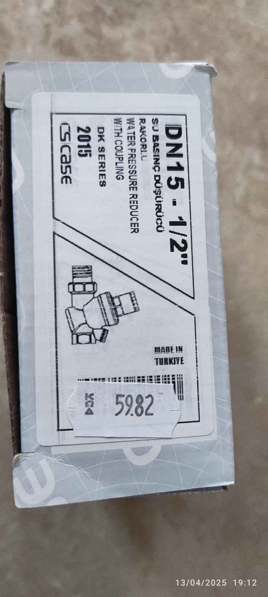 Pressure Pipe Regulator Brass 1/2"