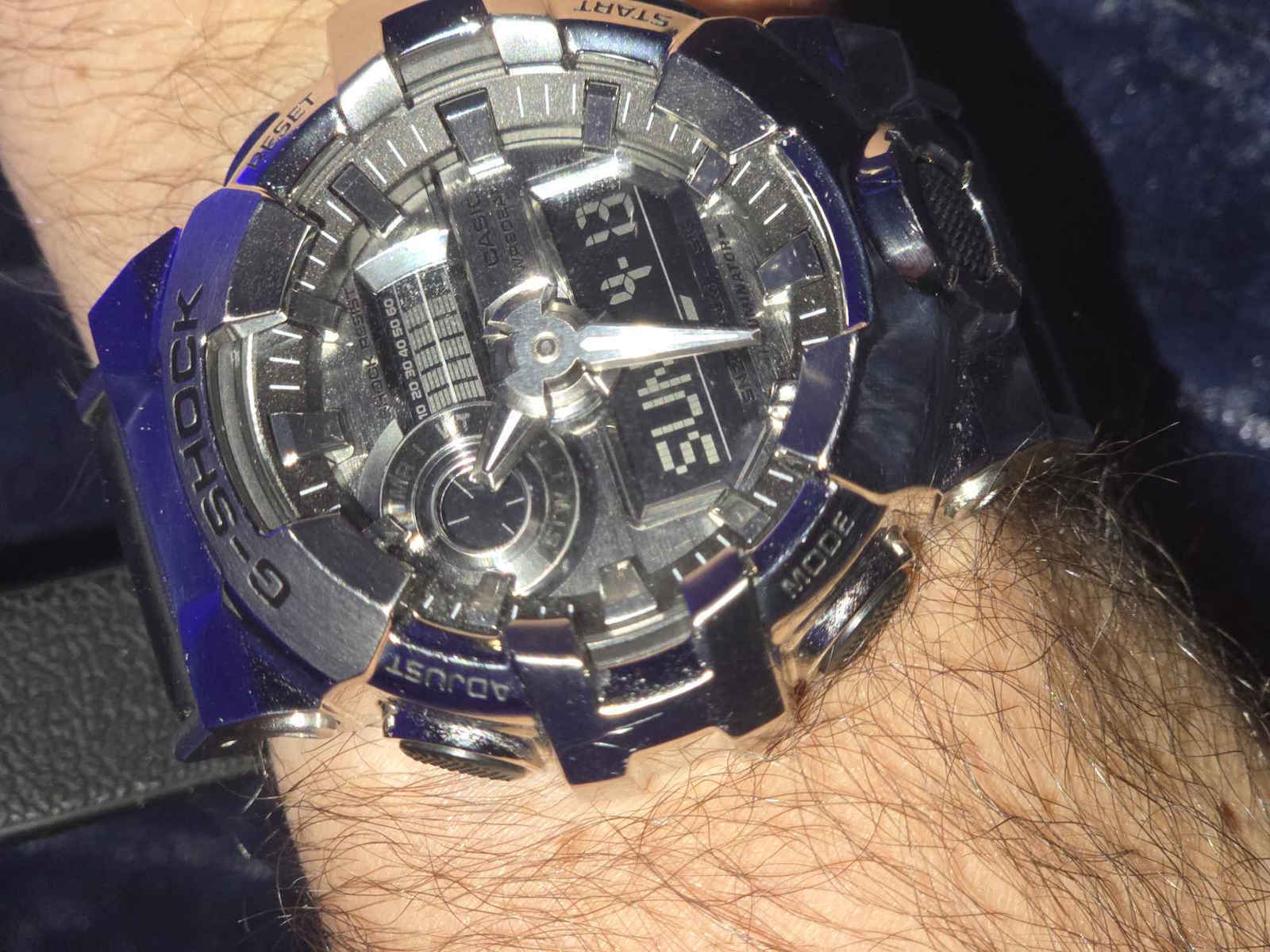 Casio G-shock Analog/Digital Men's Watch 53.4mm Chronograph Battery with Black Rubber Strap