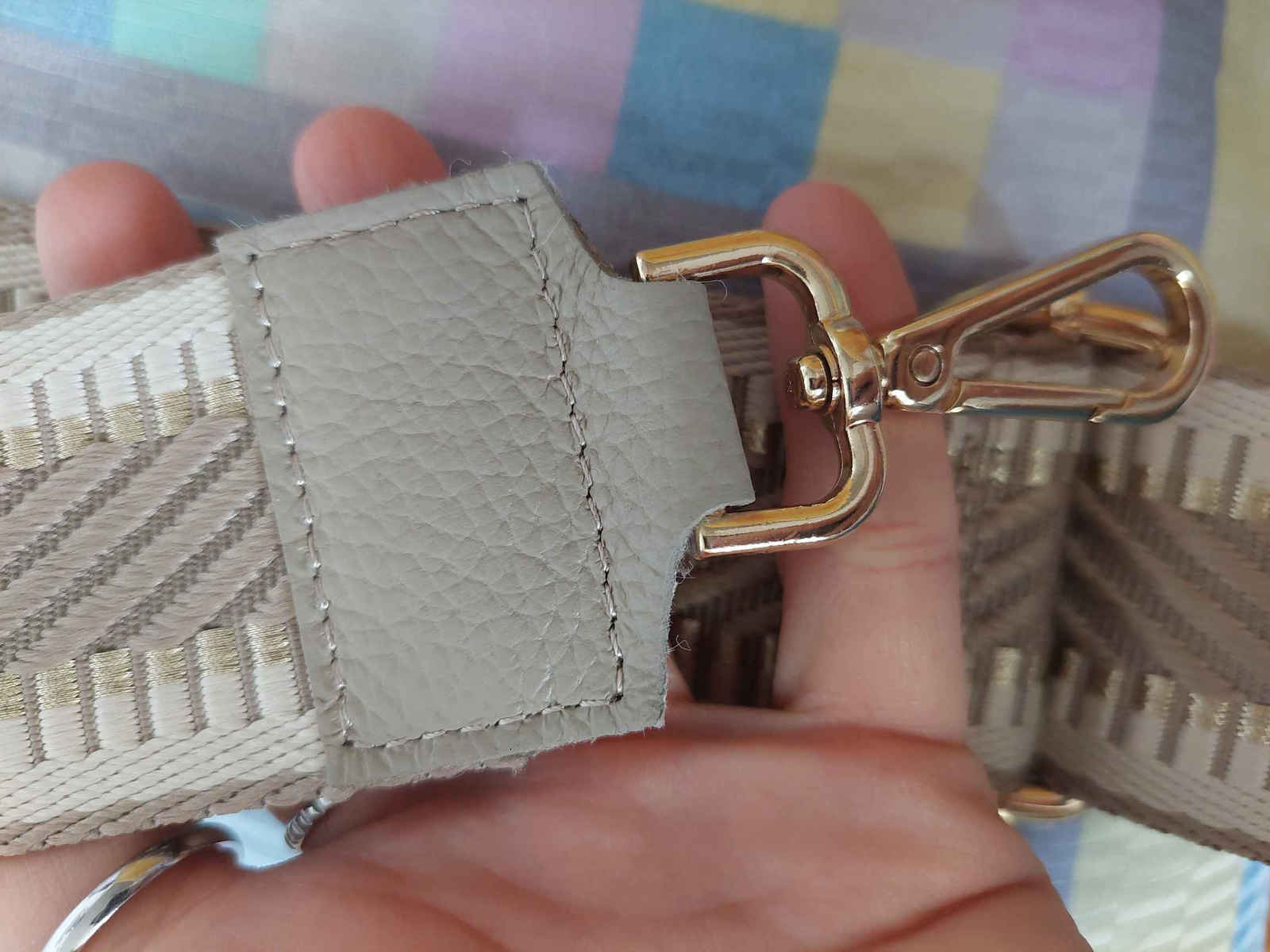 Verstellbarer Taschenriemen mit Lederdetails Tabba G