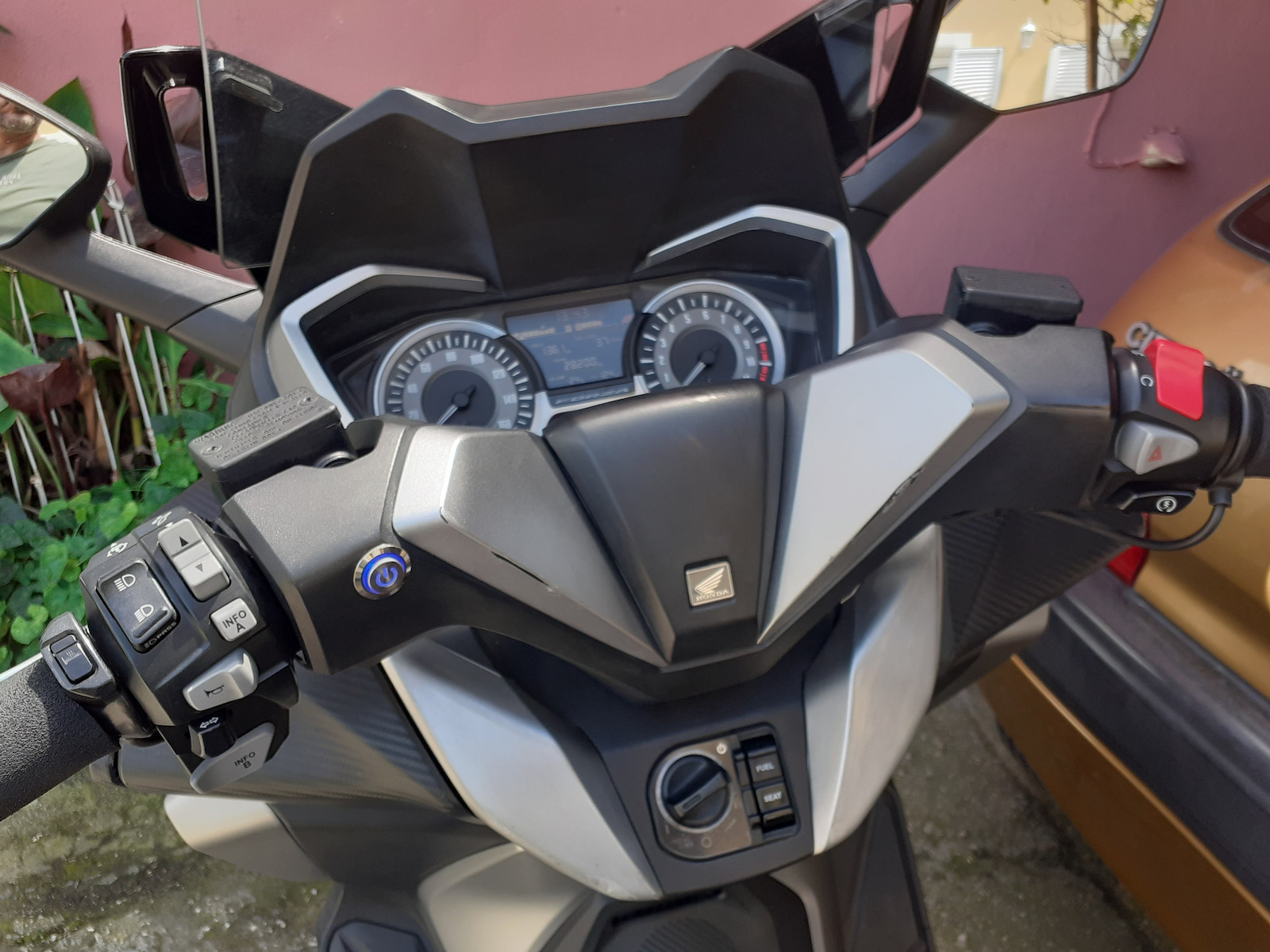 Comutator Motocicletă Impermeabil Metalic Comutator Lumini Albastru