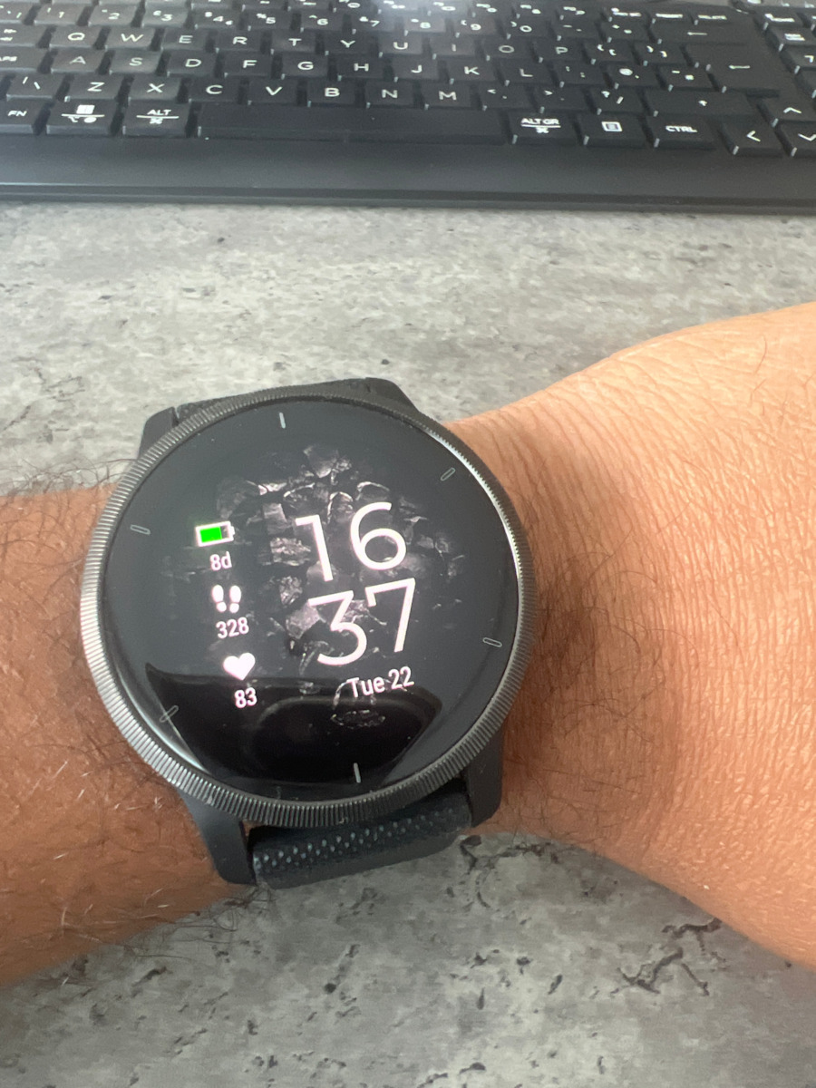 Garmin Venu 2 Oțel inoxidabil 45mm Rezistent la apă Smartwatch (Ardezie / Negru)