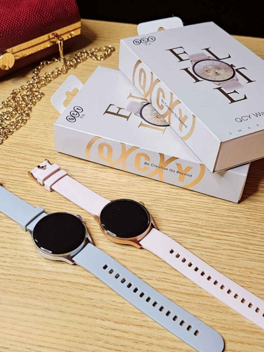 QCY Elite S11 Smartwatch с Пулсометър (Розово Злато - Small)